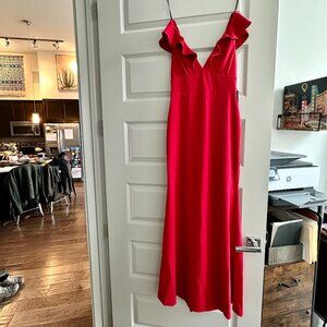 Red Form Fitting Maxi Dress - Never Worn!